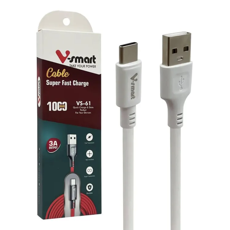 کابل تبدیل USB به USB-C وی اسمارت مدل VS-61 طول 1 متر