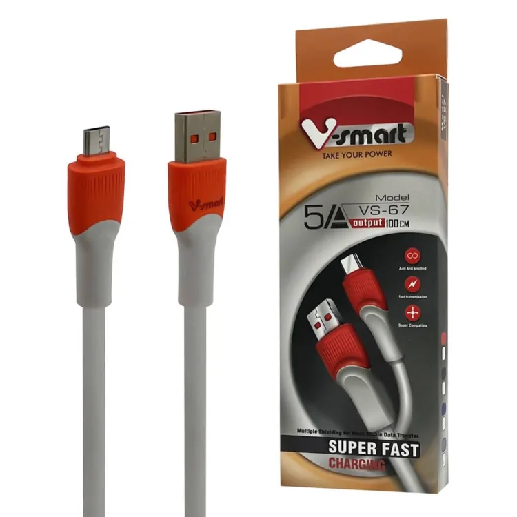 کابل تبدیل USB به microUSB وی اسمارت مدل VS-67 طول 1 متر