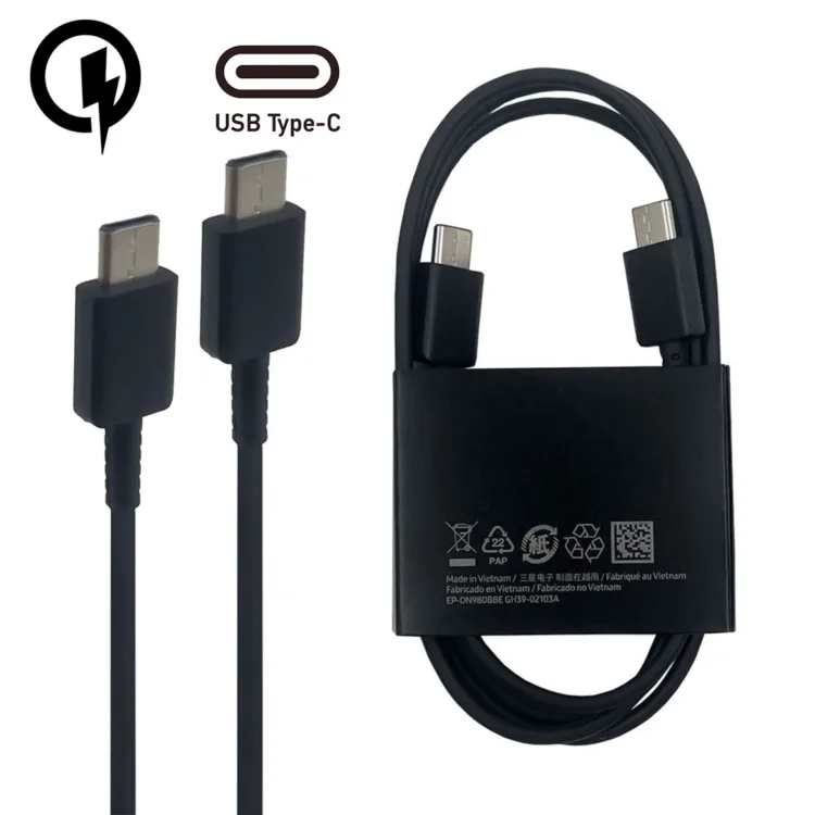 کابل شارژ 2 سر تایپ سی سامسونگ مدل S22 C-C اورجینال سوپرفست